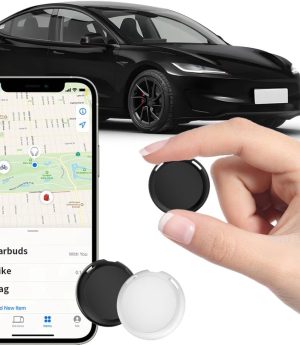 2 Pack GPS Tracker for Vehicles Work with Find My (iOS Only) Real Time Mini Car Air Tracker Tag Global Coverage Hidden Car Locator Tracking Device No Monthly Fee No Subscription No SIM Card Required