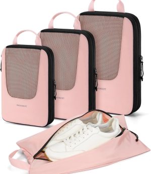 Compression Packing Cubes - 6 Set Travel Packing Organizers for Suitcases