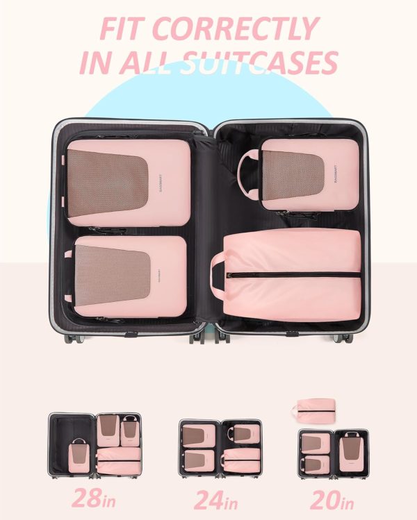 Compression Packing Cubes - 6 Set Travel Packing Organizers for Suitcases - Image 3