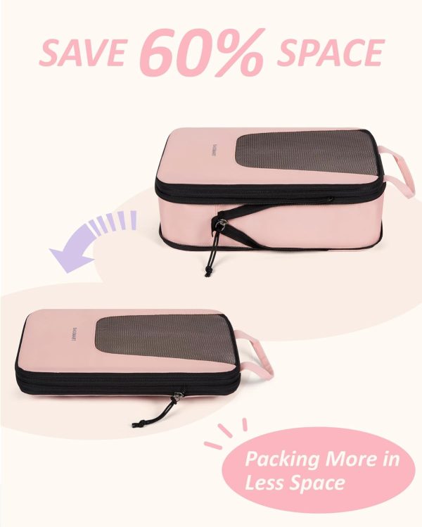 Compression Packing Cubes - 6 Set Travel Packing Organizers for Suitcases - Image 4