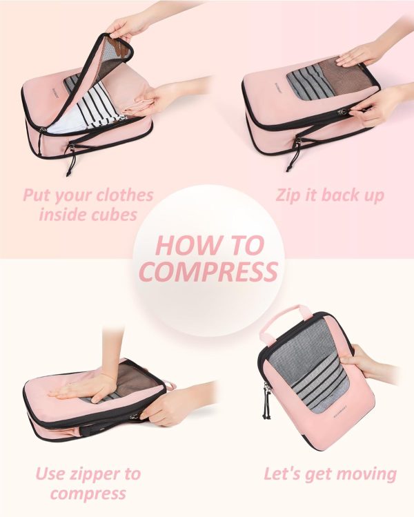 Compression Packing Cubes - 6 Set Travel Packing Organizers for Suitcases - Image 5