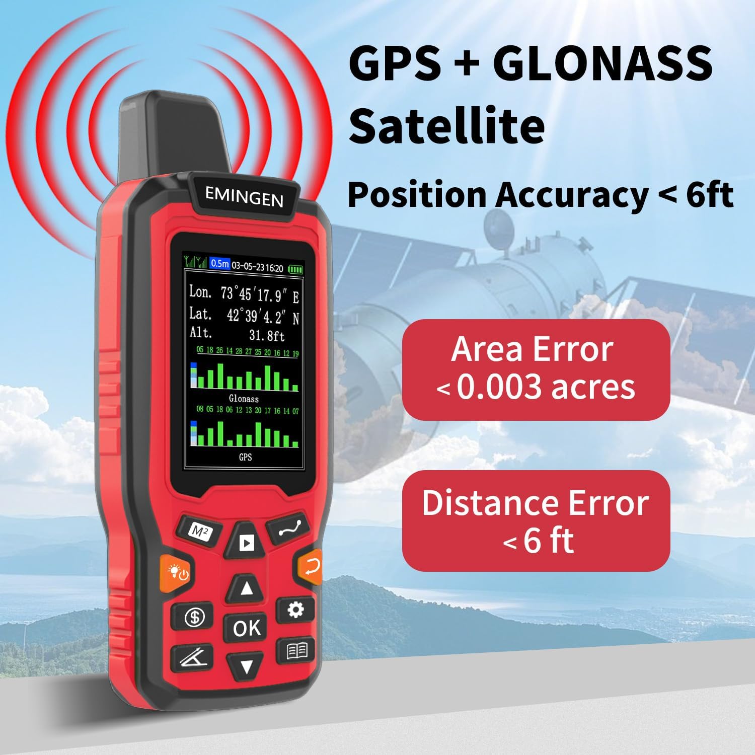 ZL180 Handheld GPS for Surveying, High Precision Rugged Land Surveying Equipment for Ranches, Garden, Farmland and Parking Area Distance Measurement - Image 5